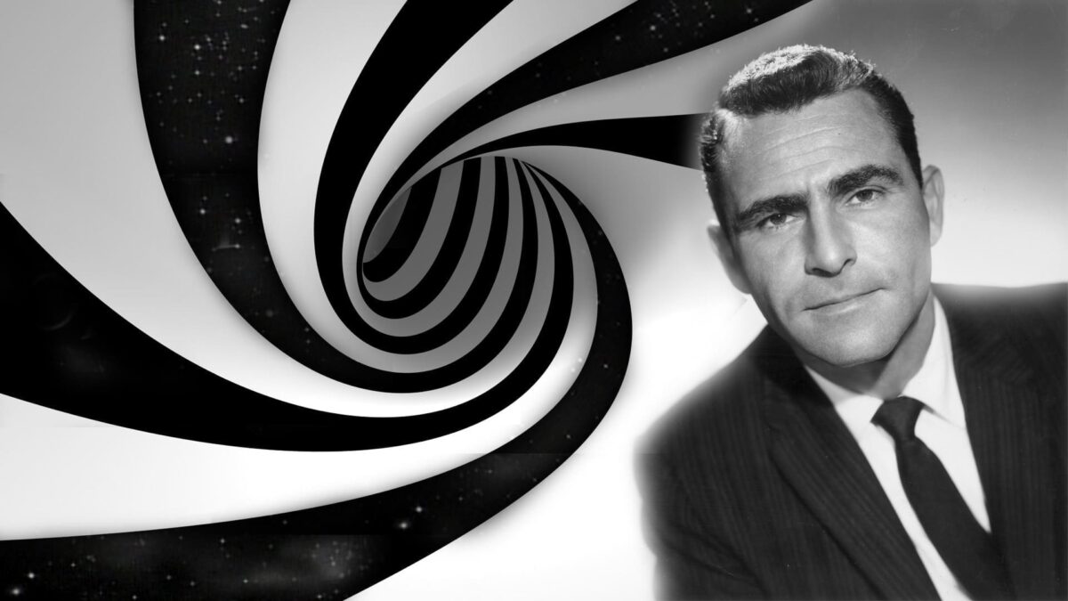The Twilight Zone promotional image for classic twist-ending horror and suspense stories