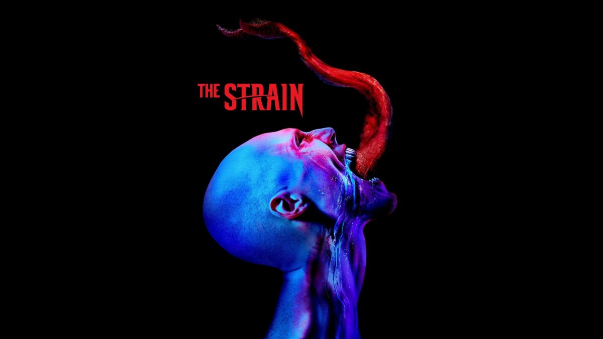 The Strain vampire outbreak horror series promotional image with plague-style creature terror