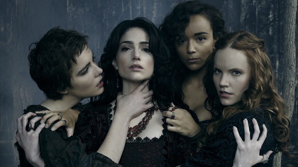 Salem witch trial horror series promotional image with gothic supernatural styling